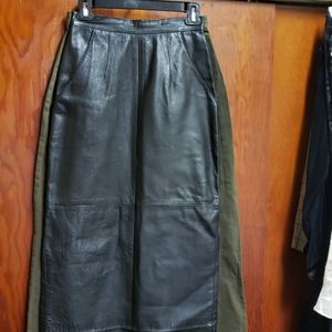 leather skirt